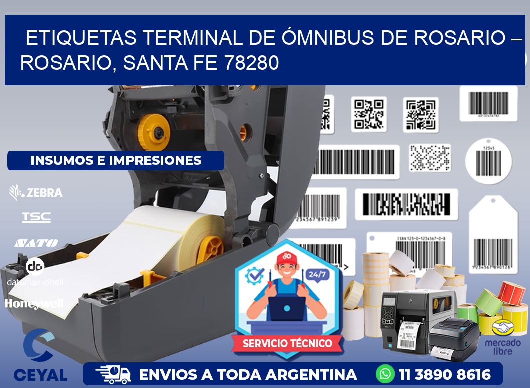 ETIQUETAS TERMINAL DE ÓMNIBUS DE ROSARIO – ROSARIO, SANTA FE 78280