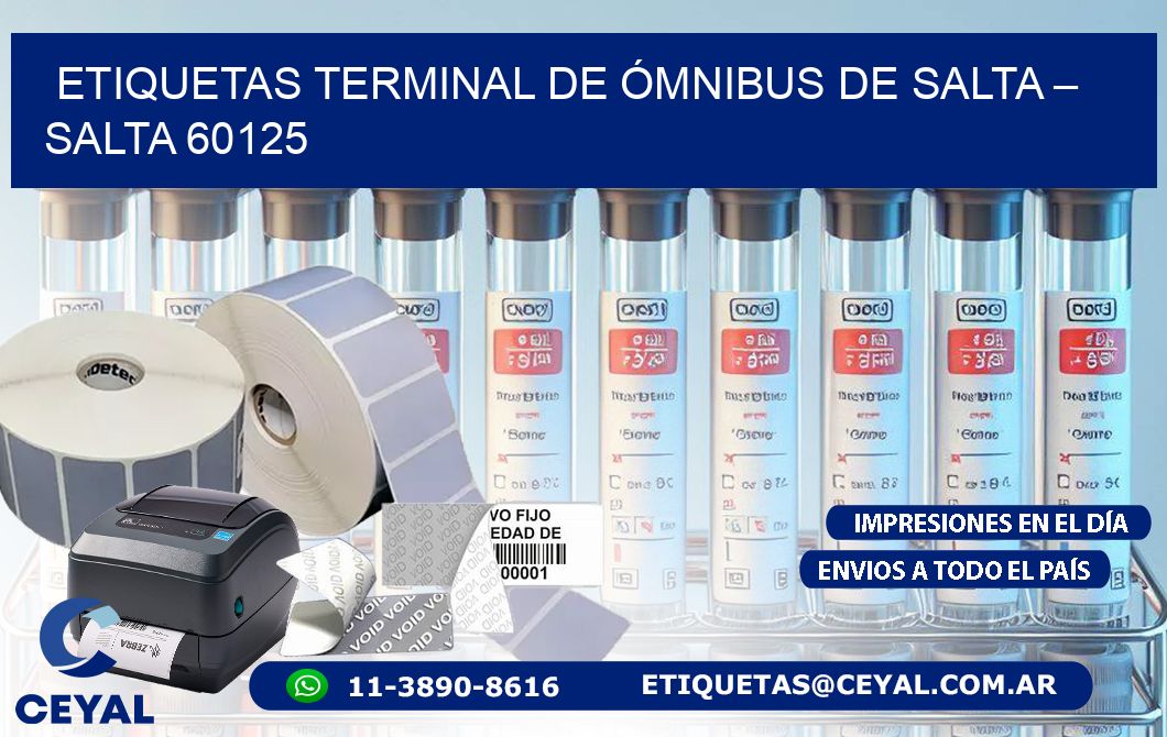ETIQUETAS TERMINAL DE ÓMNIBUS DE SALTA – SALTA 60125