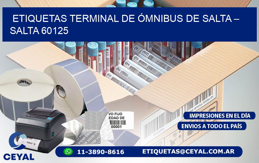 ETIQUETAS TERMINAL DE ÓMNIBUS DE SALTA – SALTA 60125