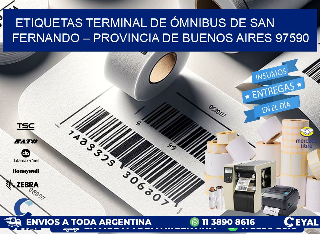 ETIQUETAS TERMINAL DE ÓMNIBUS DE SAN FERNANDO – PROVINCIA DE BUENOS AIRES 97590