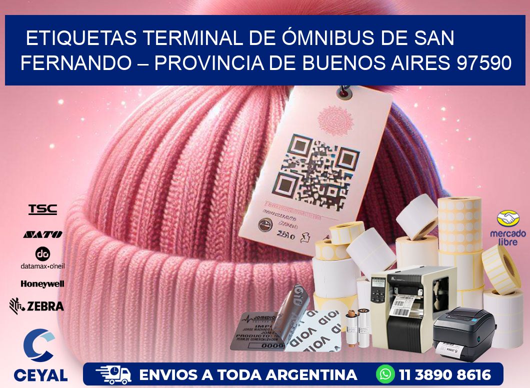 ETIQUETAS TERMINAL DE ÓMNIBUS DE SAN FERNANDO – PROVINCIA DE BUENOS AIRES 97590