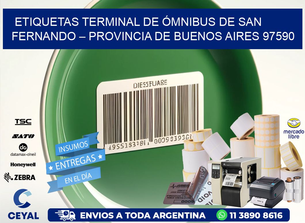 ETIQUETAS TERMINAL DE ÓMNIBUS DE SAN FERNANDO – PROVINCIA DE BUENOS AIRES 97590