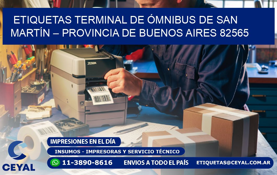 ETIQUETAS TERMINAL DE ÓMNIBUS DE SAN MARTÍN – PROVINCIA DE BUENOS AIRES 82565