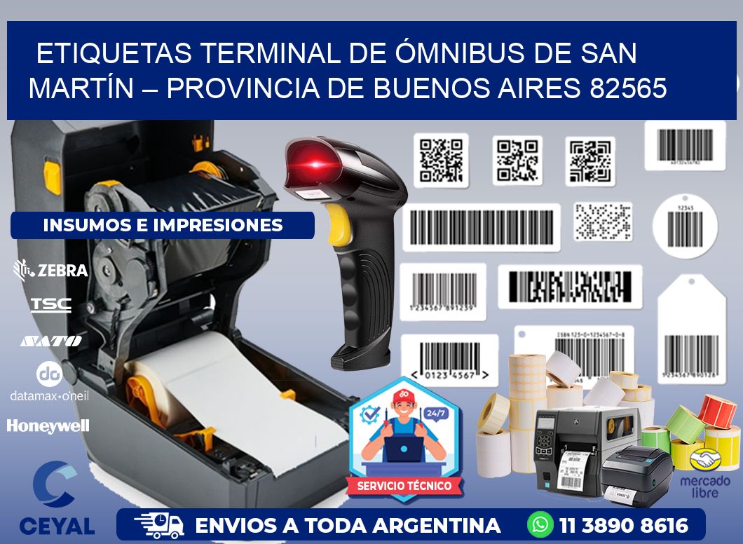 ETIQUETAS TERMINAL DE ÓMNIBUS DE SAN MARTÍN – PROVINCIA DE BUENOS AIRES 82565