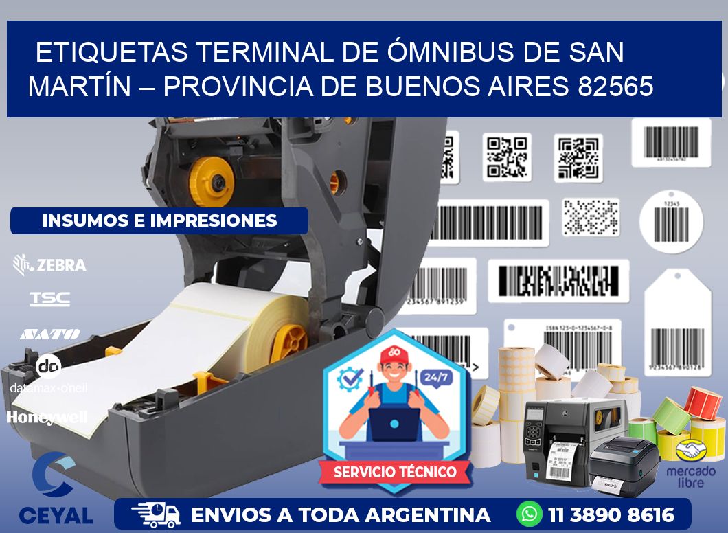 ETIQUETAS TERMINAL DE ÓMNIBUS DE SAN MARTÍN – PROVINCIA DE BUENOS AIRES 82565