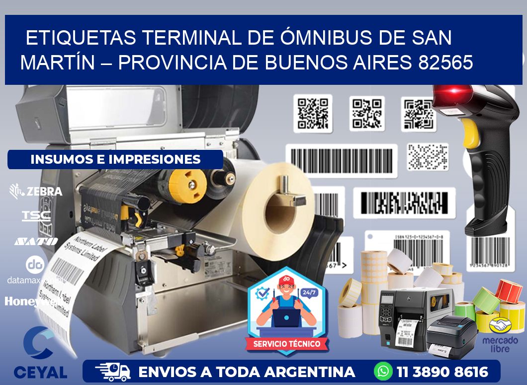 ETIQUETAS TERMINAL DE ÓMNIBUS DE SAN MARTÍN – PROVINCIA DE BUENOS AIRES 82565