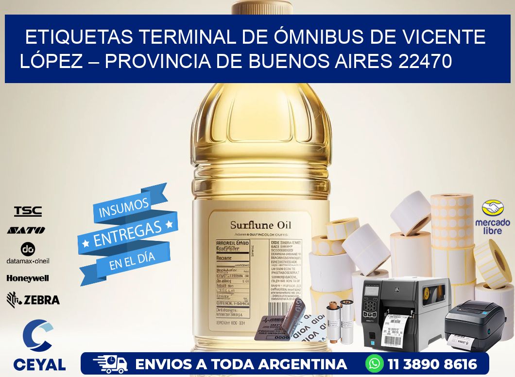 ETIQUETAS TERMINAL DE ÓMNIBUS DE VICENTE LÓPEZ – PROVINCIA DE BUENOS AIRES 22470