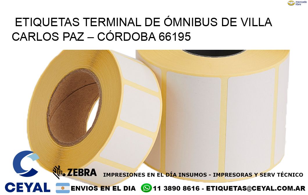 ETIQUETAS TERMINAL DE ÓMNIBUS DE VILLA CARLOS PAZ – CÓRDOBA 66195