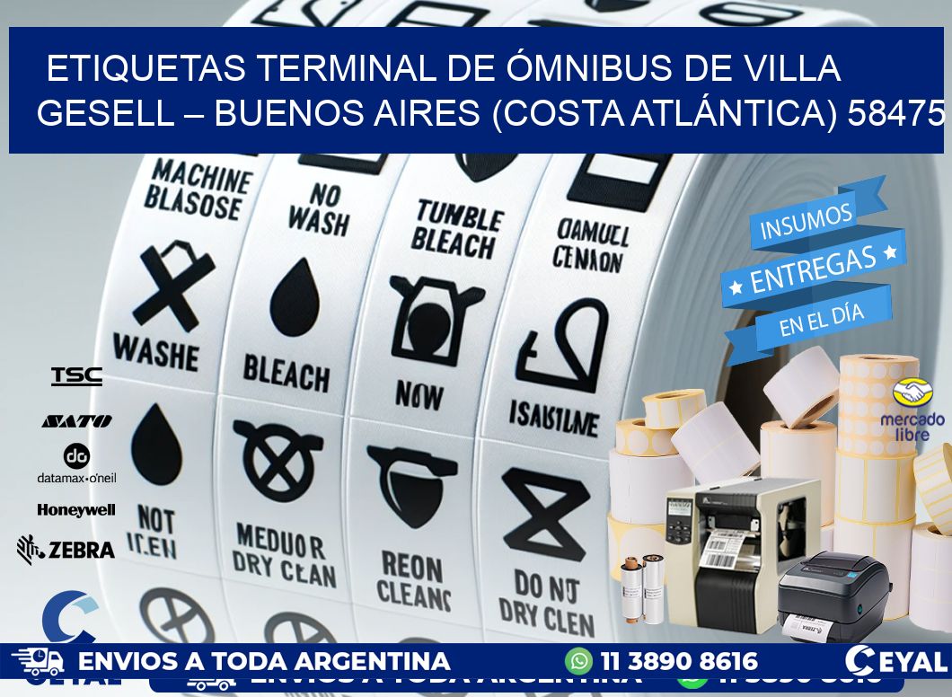 ETIQUETAS TERMINAL DE ÓMNIBUS DE VILLA GESELL – BUENOS AIRES (COSTA ATLÁNTICA) 58475