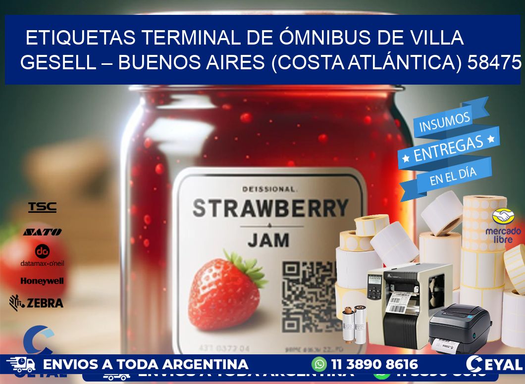 ETIQUETAS TERMINAL DE ÓMNIBUS DE VILLA GESELL – BUENOS AIRES (COSTA ATLÁNTICA) 58475