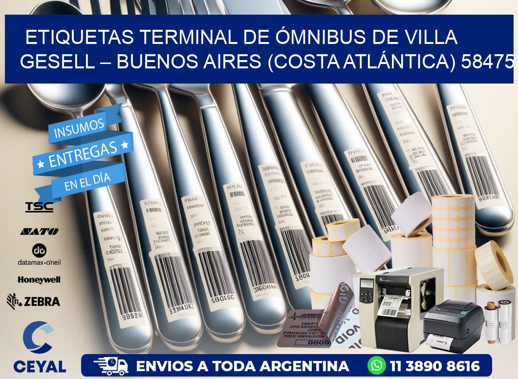 ETIQUETAS TERMINAL DE ÓMNIBUS DE VILLA GESELL – BUENOS AIRES (COSTA ATLÁNTICA) 58475