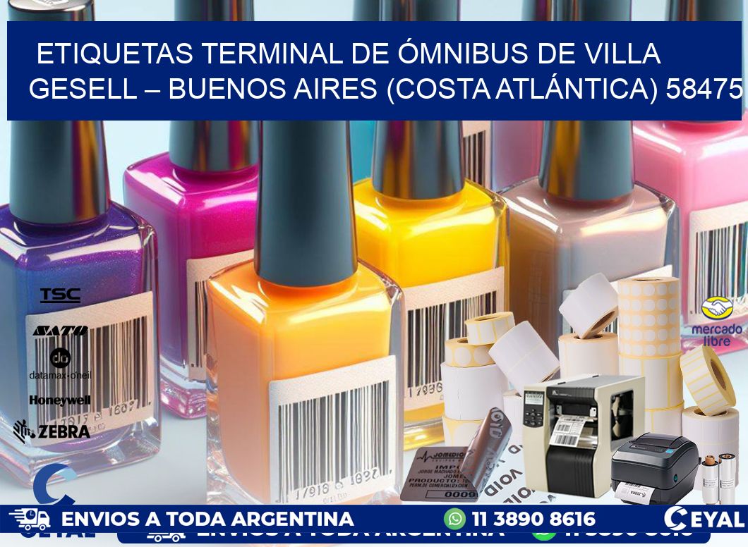 ETIQUETAS TERMINAL DE ÓMNIBUS DE VILLA GESELL – BUENOS AIRES (COSTA ATLÁNTICA) 58475