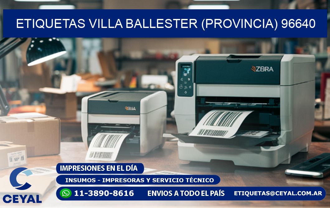 ETIQUETAS VILLA BALLESTER (PROVINCIA) 96640