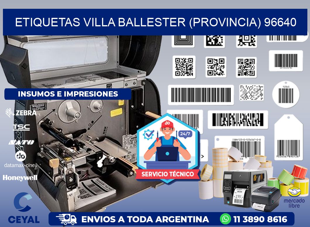 ETIQUETAS VILLA BALLESTER (PROVINCIA) 96640