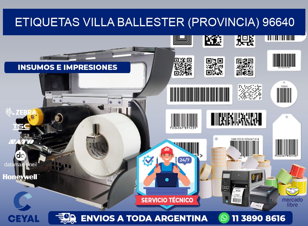ETIQUETAS VILLA BALLESTER (PROVINCIA) 96640