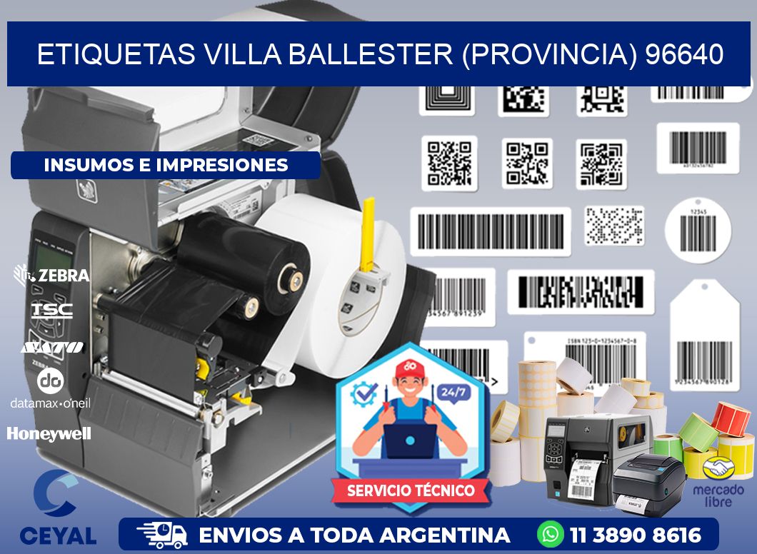 ETIQUETAS VILLA BALLESTER (PROVINCIA) 96640