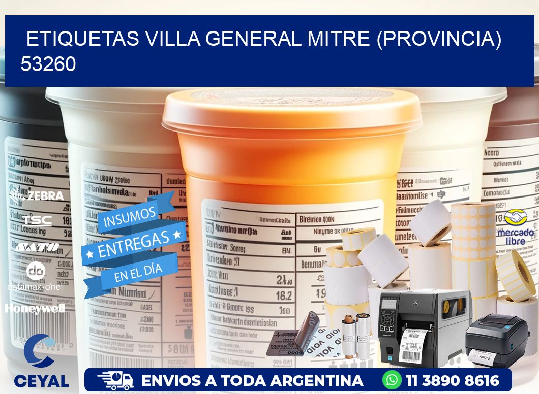 ETIQUETAS VILLA GENERAL MITRE (PROVINCIA) 53260