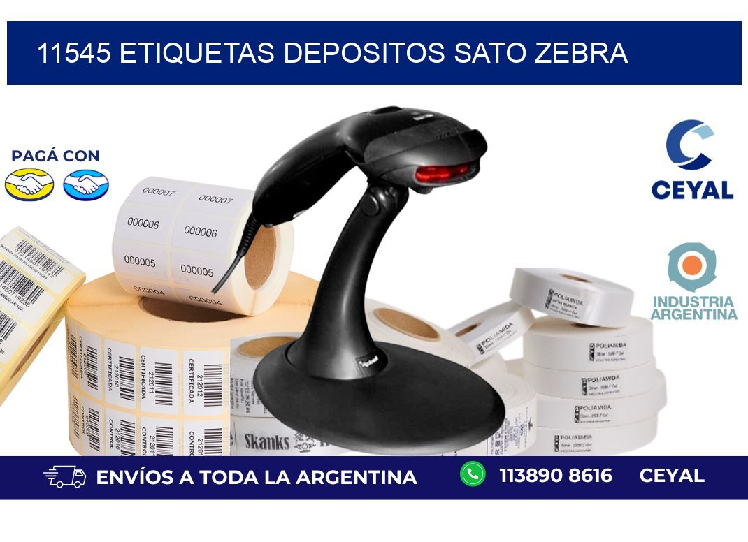 11545 ETIQUETAS DEPOSITOS SATO ZEBRA