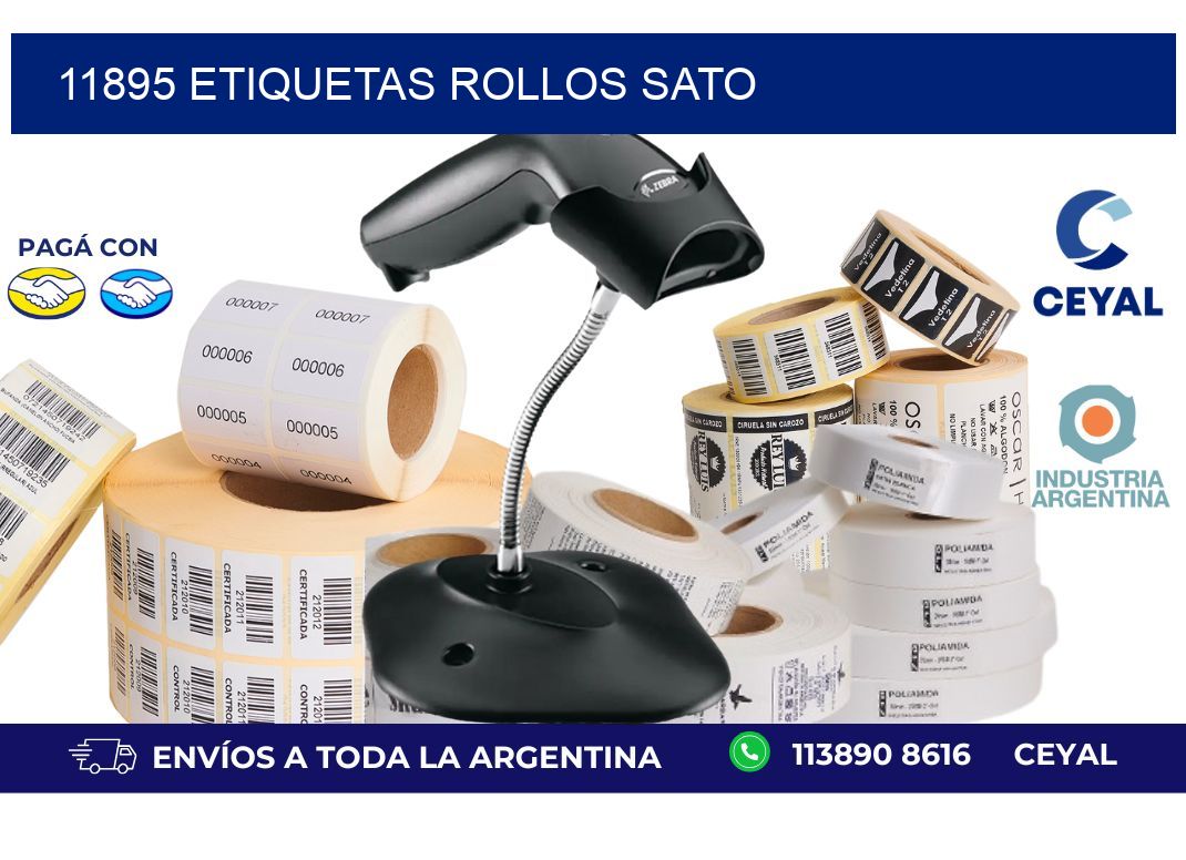 11895 ETIQUETAS ROLLOS SATO