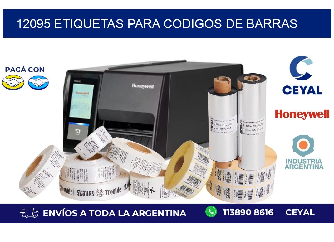 12095 ETIQUETAS PARA CODIGOS DE BARRAS