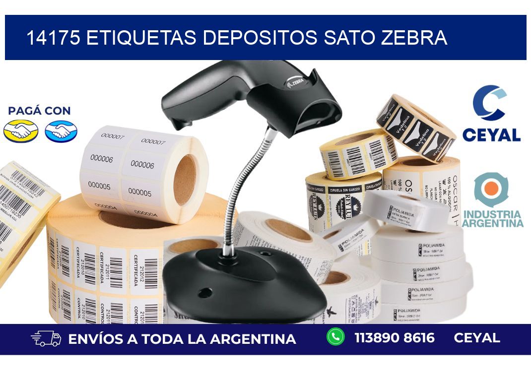 14175 ETIQUETAS DEPOSITOS SATO ZEBRA