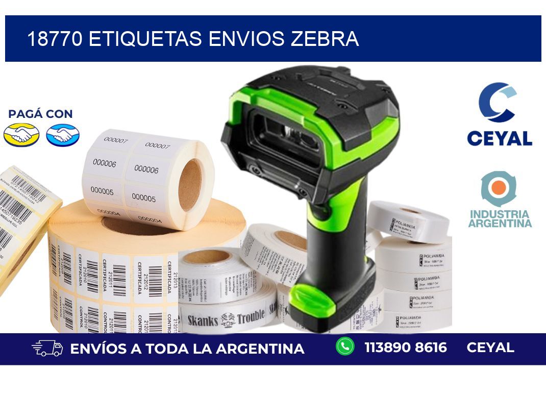 18770 ETIQUETAS ENVIOS ZEBRA