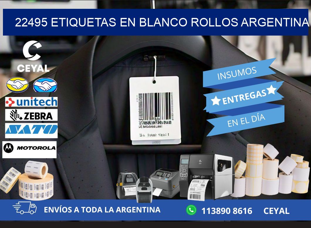 22495 ETIQUETAS EN BLANCO ROLLOS ARGENTINA
