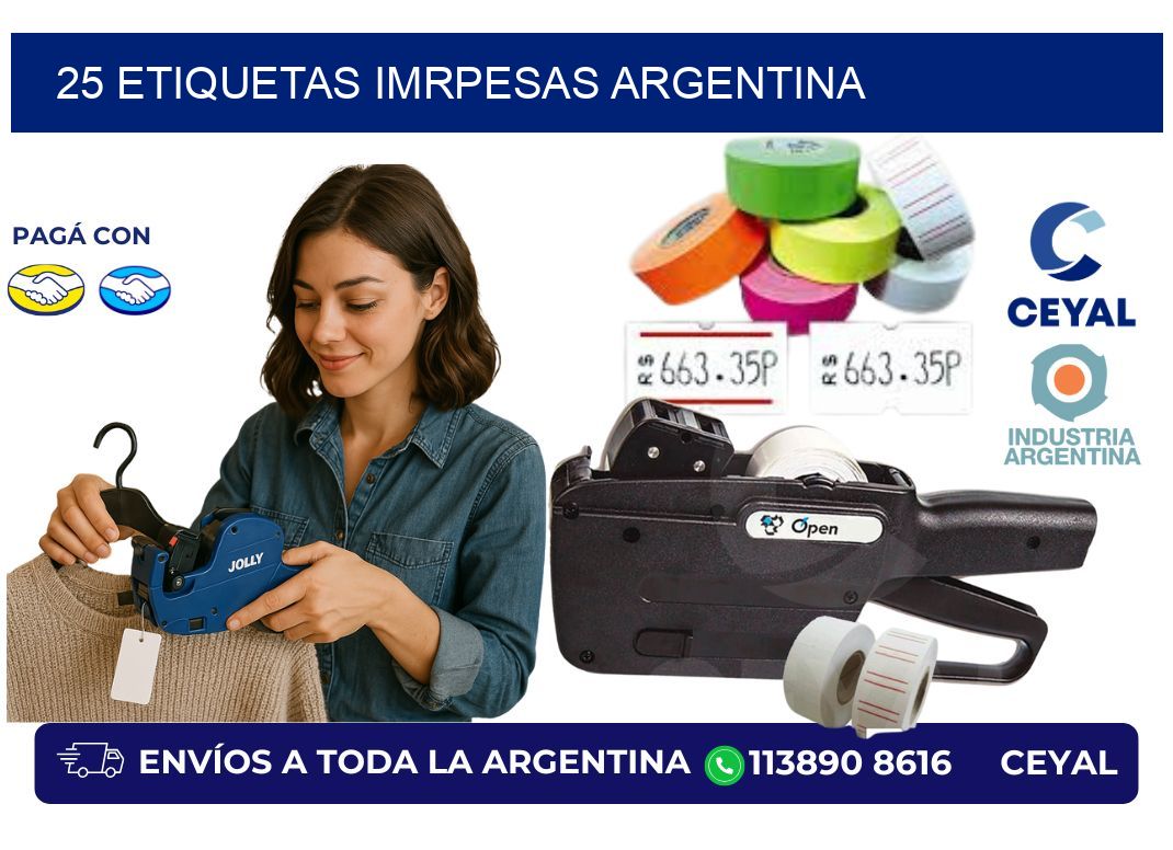 25 etiquetas imrpesas argentina
