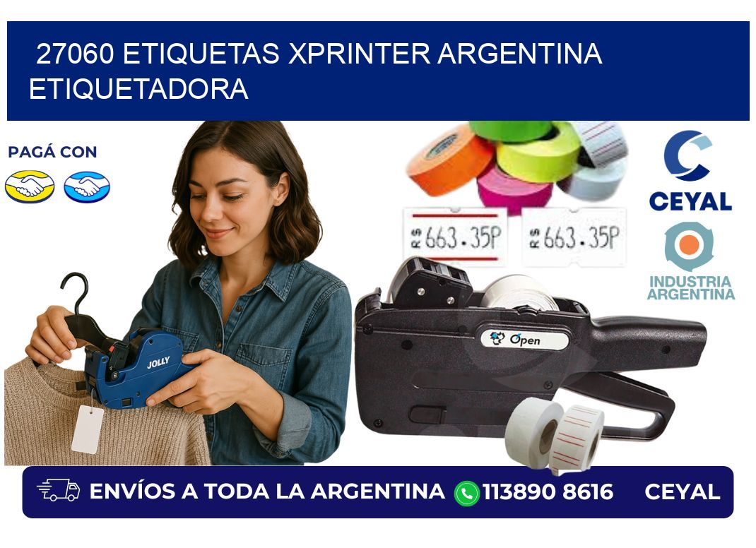 27060 etiquetas xprinter argentina ETIQUETADORA