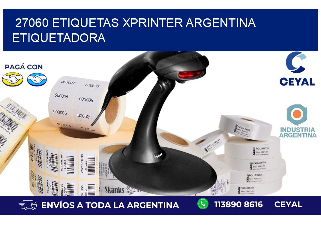 27060 etiquetas xprinter argentina ETIQUETADORA