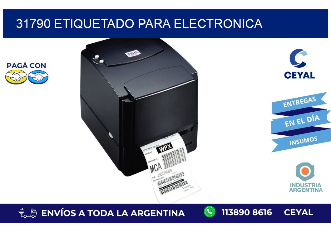 31790 ETIQUETADO PARA ELECTRONICA