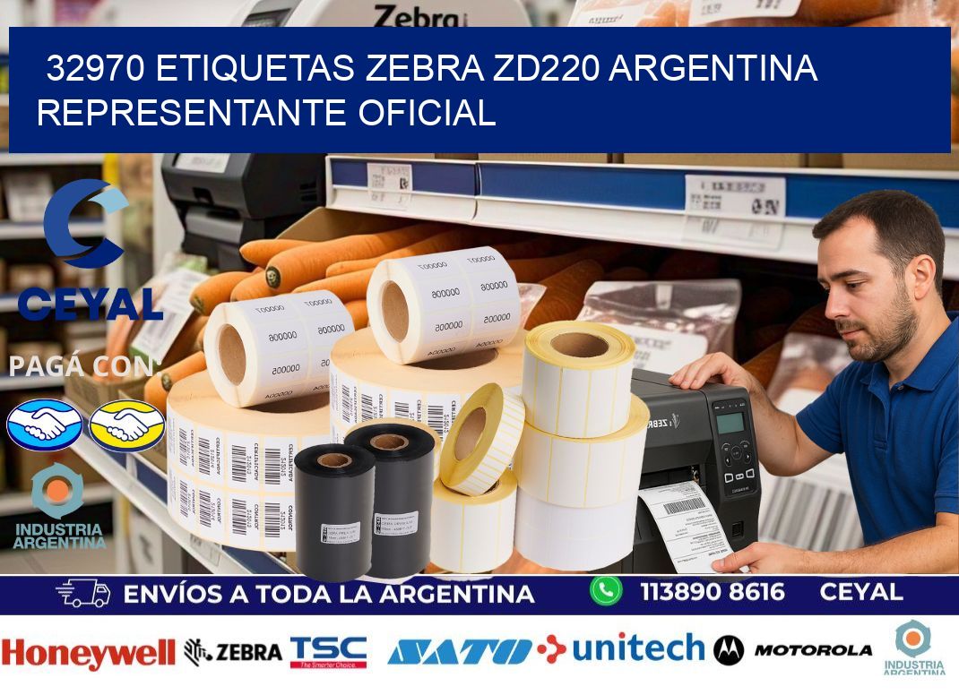 32970 etiquetas zebra zd220 argentina REPRESENTANTE OFICIAL