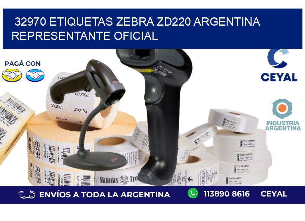 32970 etiquetas zebra zd220 argentina REPRESENTANTE OFICIAL