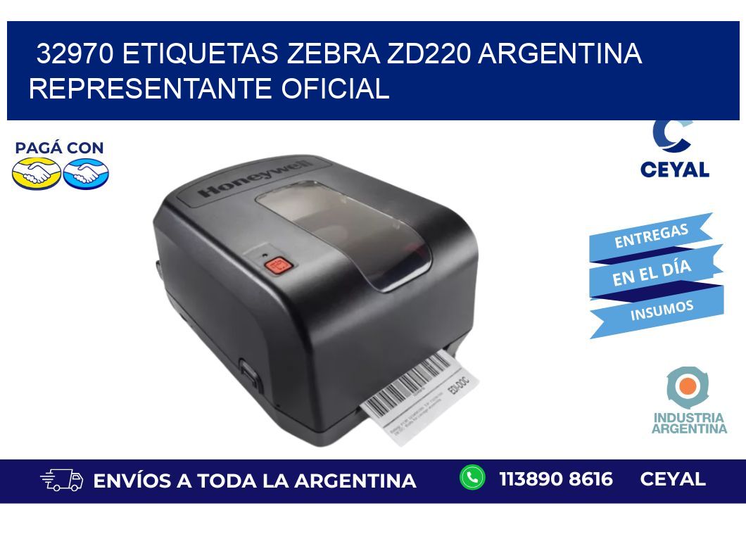 32970 etiquetas zebra zd220 argentina REPRESENTANTE OFICIAL