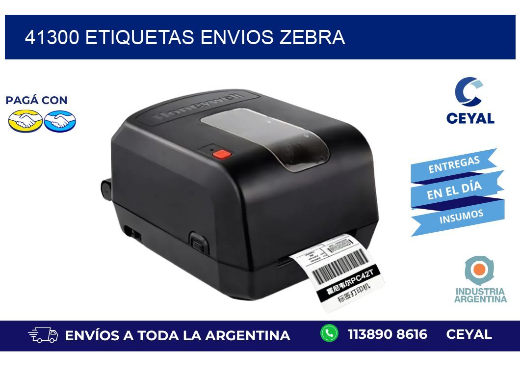 41300 ETIQUETAS ENVIOS ZEBRA