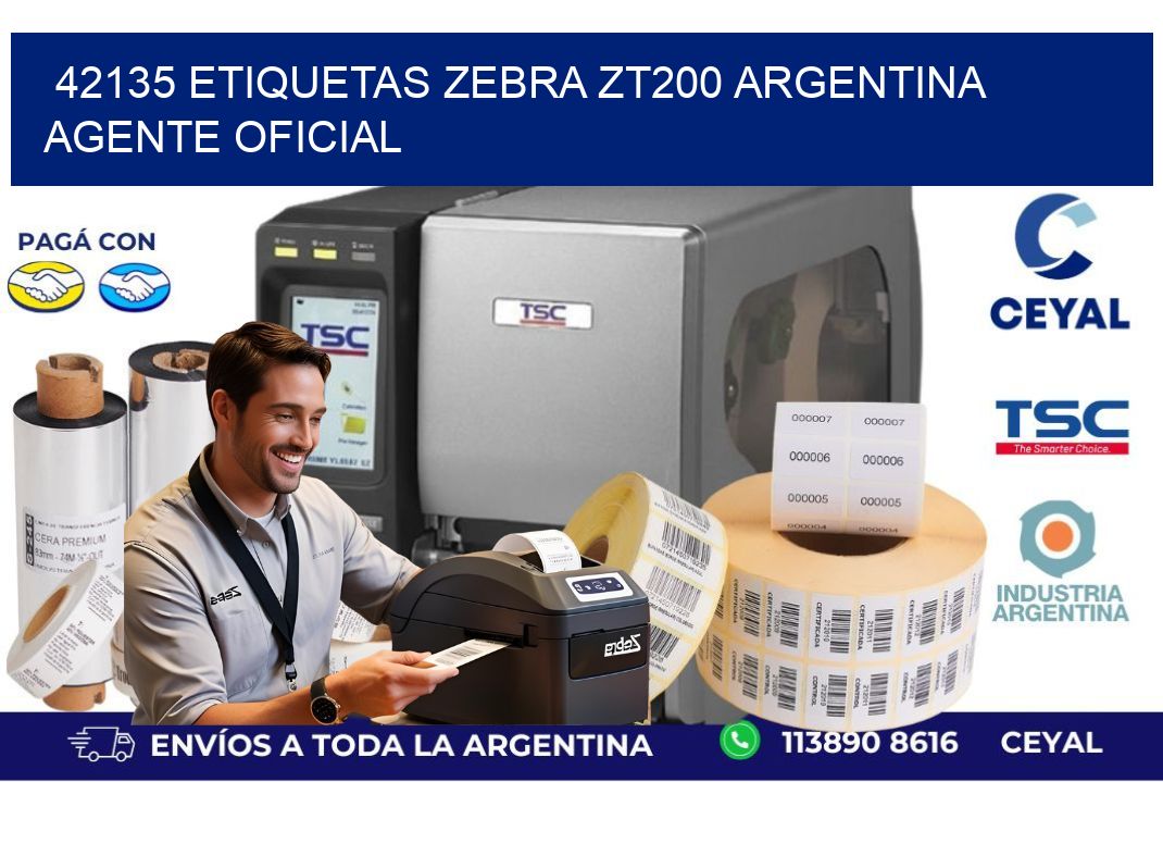 42135 etiquetas zebra zt200 argentina AGENTE OFICIAL