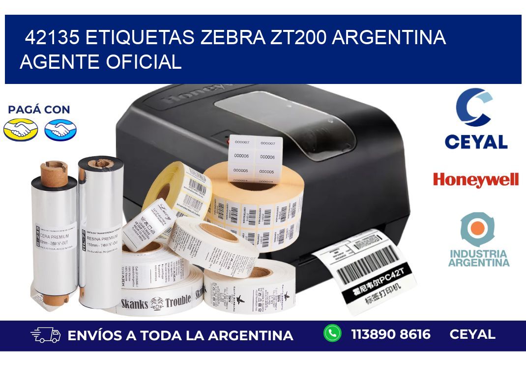 42135 etiquetas zebra zt200 argentina AGENTE OFICIAL