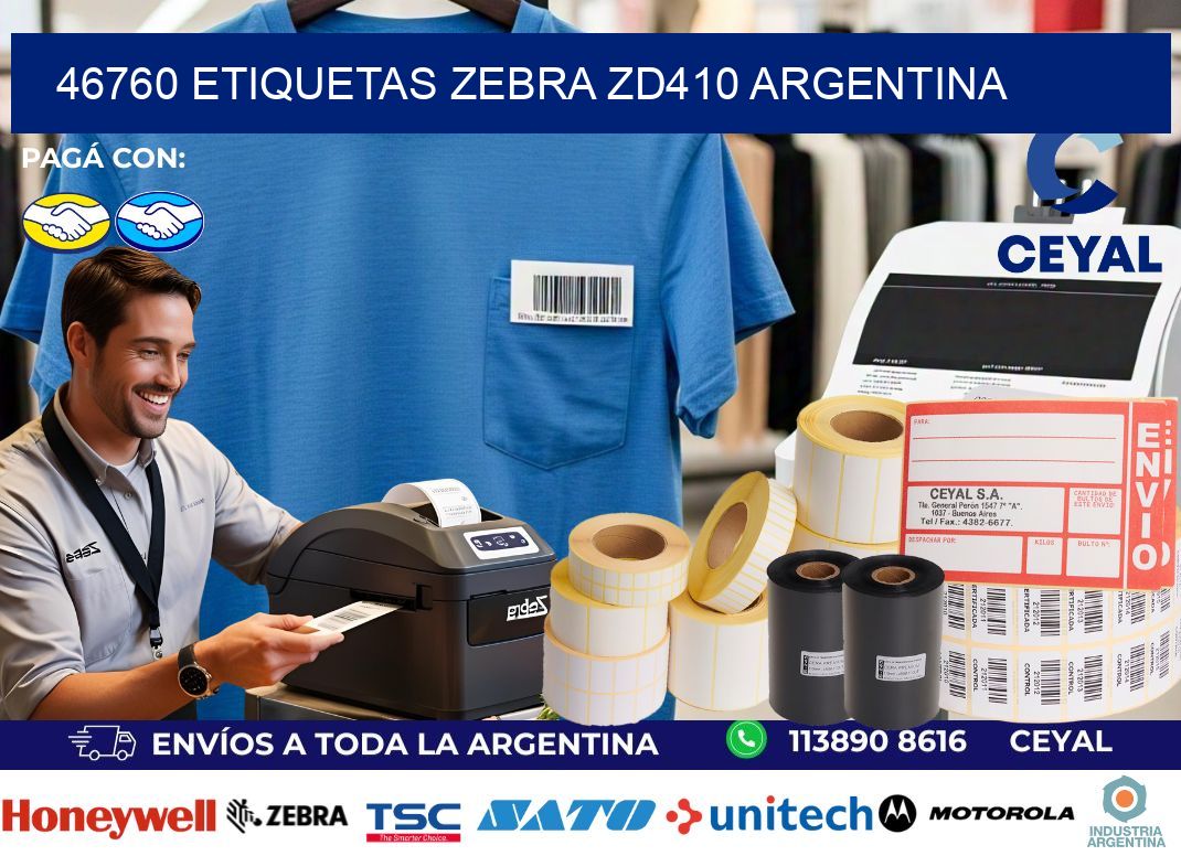 46760 etiquetas zebra zd410 argentina