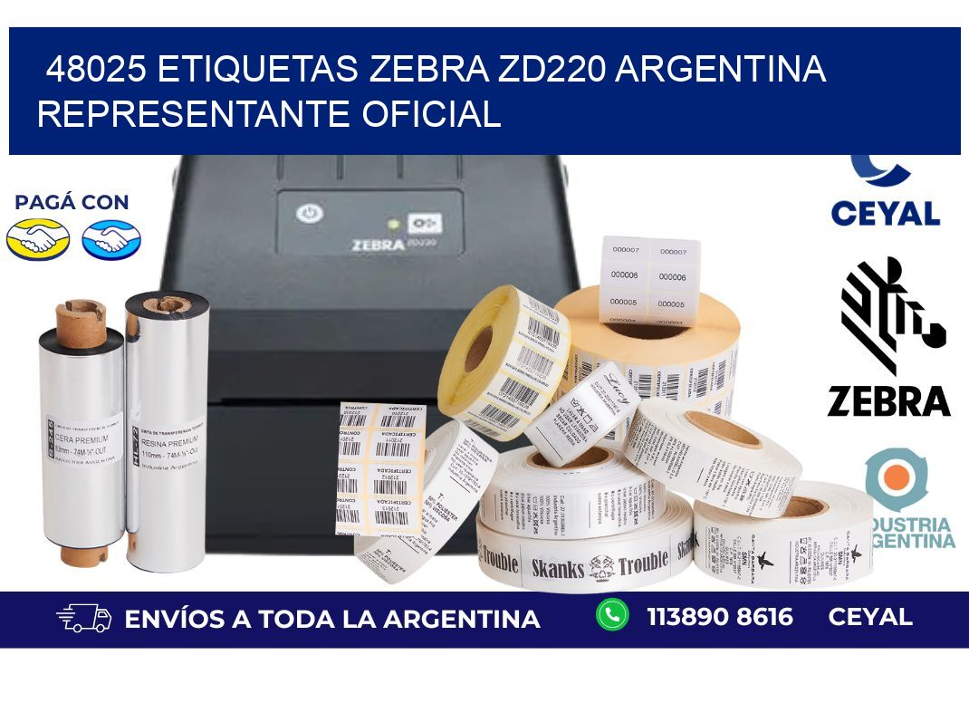 48025 etiquetas zebra zd220 argentina REPRESENTANTE OFICIAL
