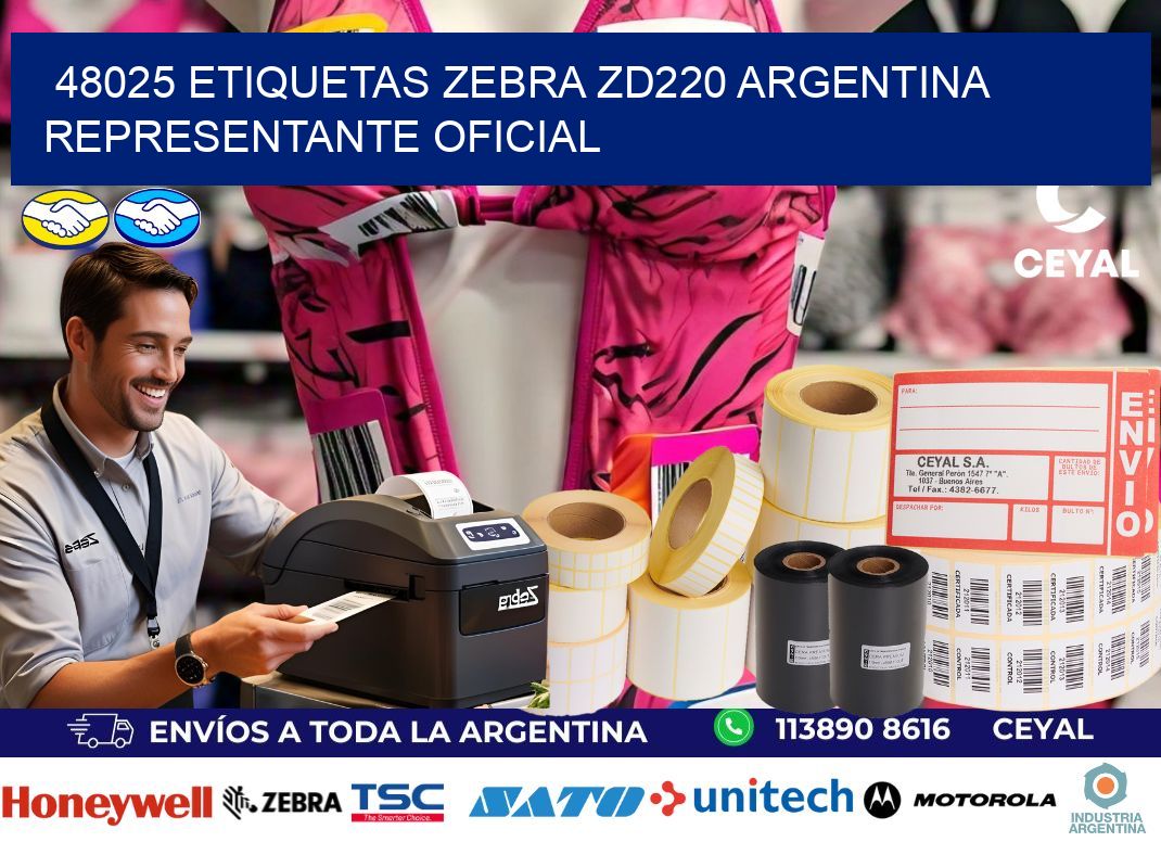 48025 etiquetas zebra zd220 argentina REPRESENTANTE OFICIAL