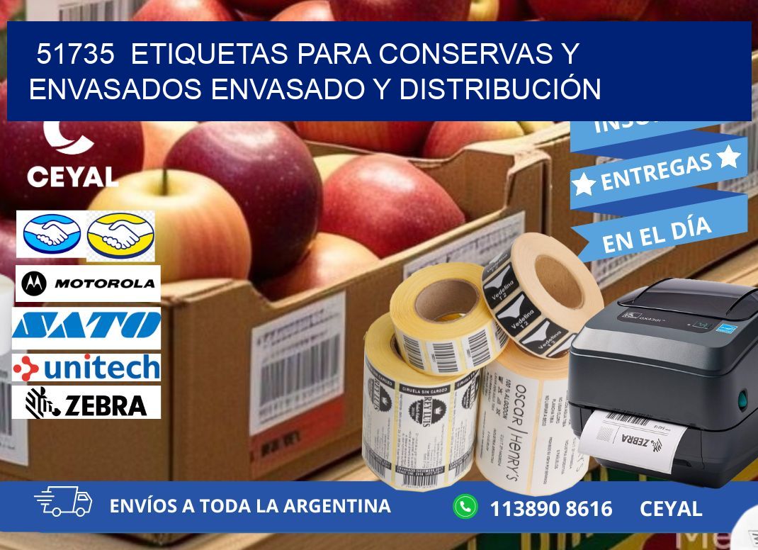 51735 ETIQUETAS PARA CONSERVAS Y ENVASADOS ENVASADO Y DISTRIBUCIÓN