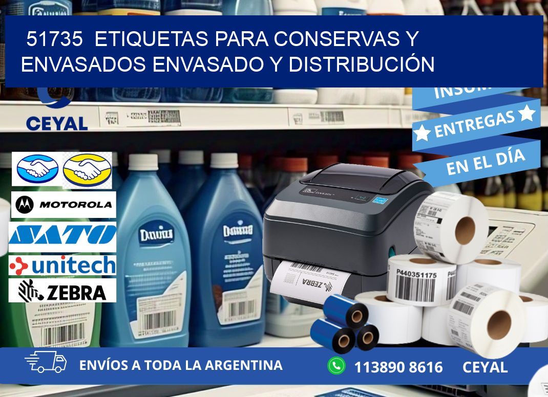 51735 ETIQUETAS PARA CONSERVAS Y ENVASADOS ENVASADO Y DISTRIBUCIÓN