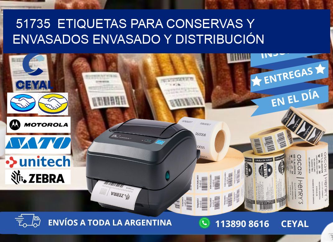 51735 ETIQUETAS PARA CONSERVAS Y ENVASADOS ENVASADO Y DISTRIBUCIÓN