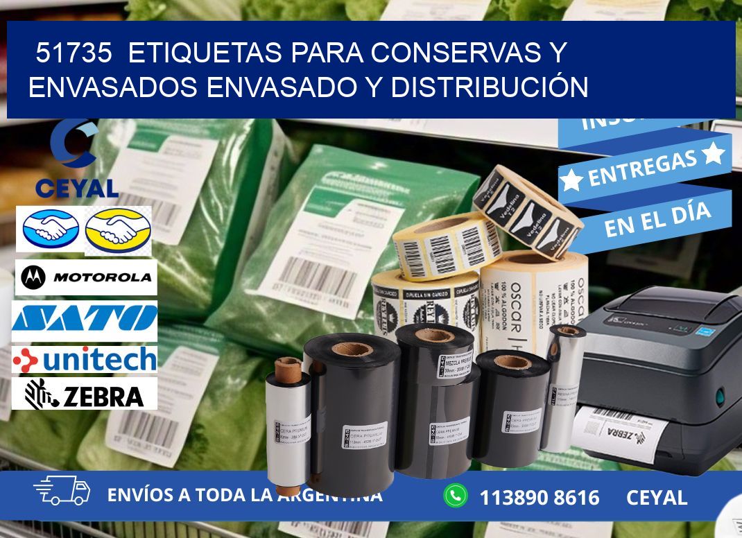 51735 ETIQUETAS PARA CONSERVAS Y ENVASADOS ENVASADO Y DISTRIBUCIÓN