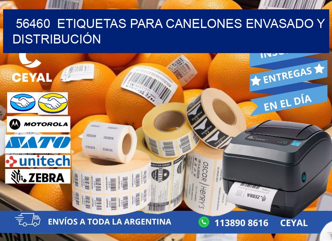 56460 ETIQUETAS PARA CANELONES ENVASADO Y DISTRIBUCIÓN