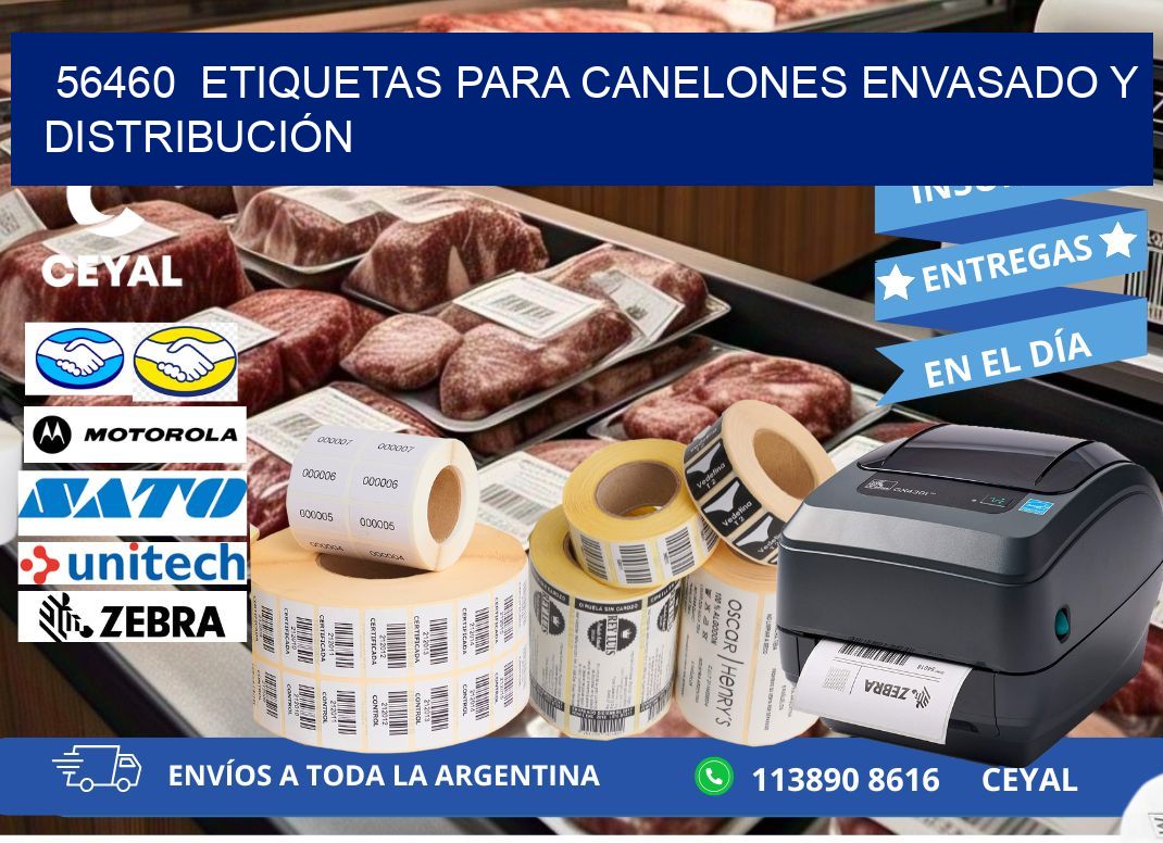 56460 ETIQUETAS PARA CANELONES ENVASADO Y DISTRIBUCIÓN