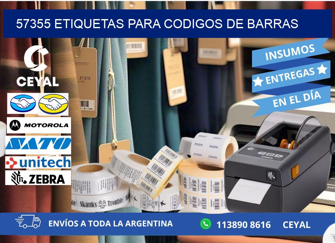 57355 ETIQUETAS PARA CODIGOS DE BARRAS