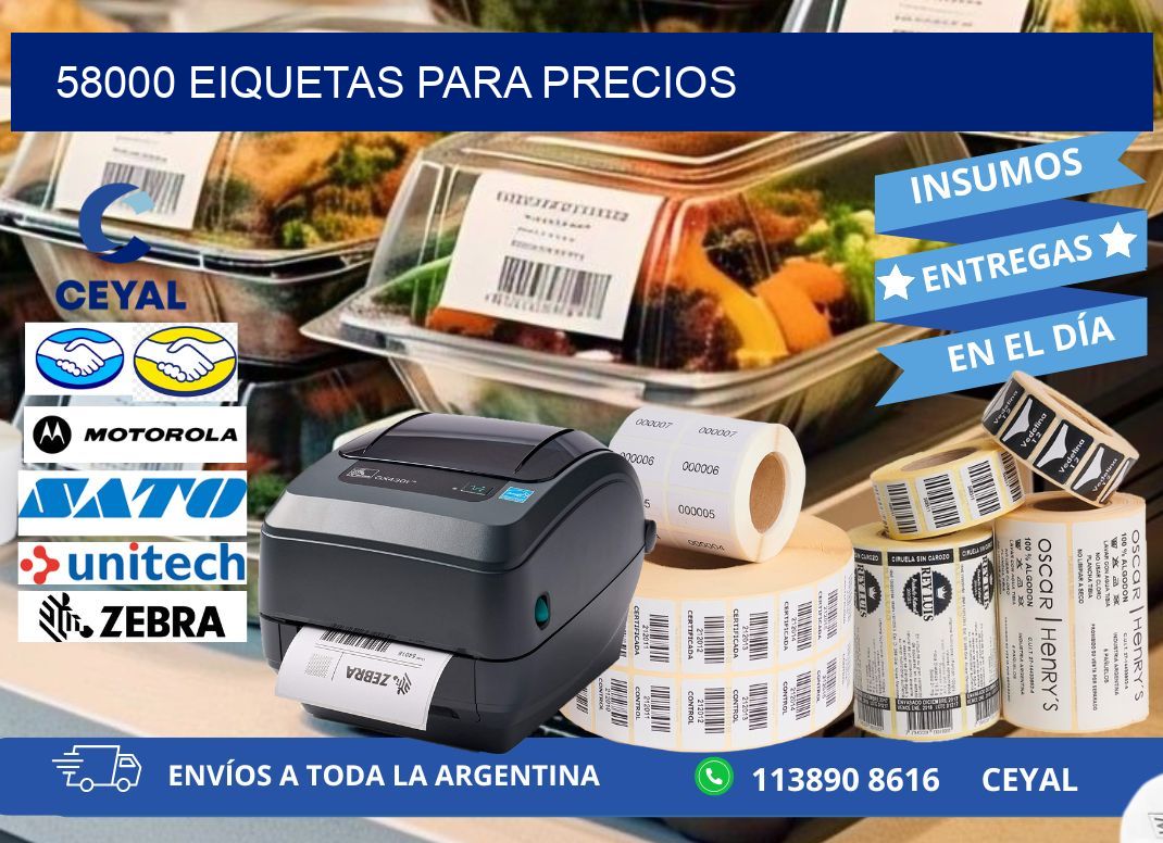 58000 EIQUETAS PARA PRECIOS