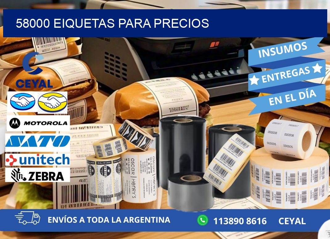 58000 EIQUETAS PARA PRECIOS