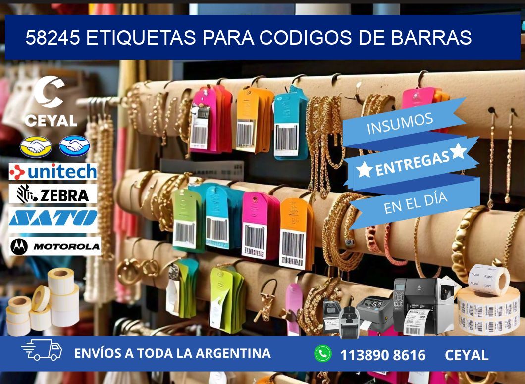 58245 ETIQUETAS PARA CODIGOS DE BARRAS